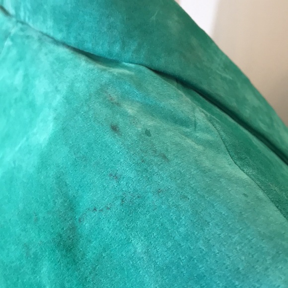 Giuliana Rancic Green Suede Jacket with Side Pockets Size XL - Picture 12 of 13